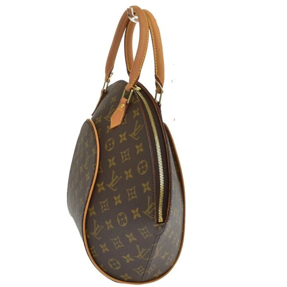 LOUIS VUITTON LV Logos Ellipse MM Hand Bag Monogram Leather Brown M51126 50RL382 - Picture 4 of 15